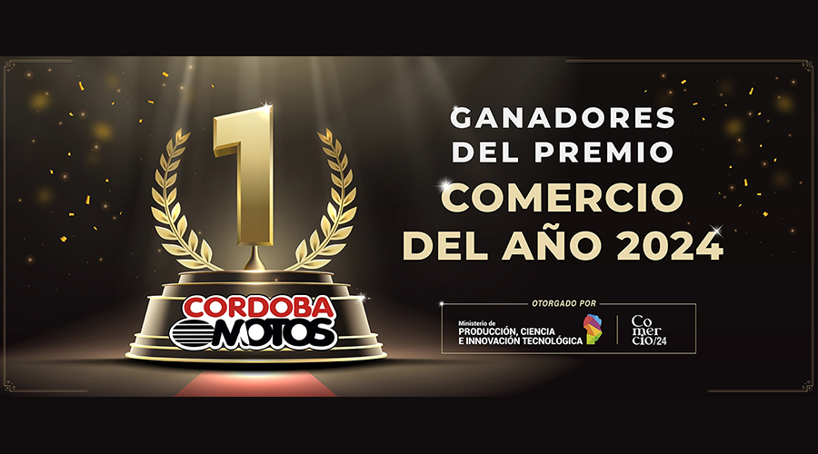 Felicitamos a nuestro socio Córdoba Motos SRL por su reconocimiento como «Comercio del Año» 2024.